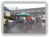 Vor dem Start im Regen